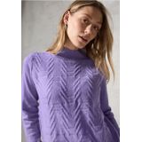 Cecil - Jaquard - Gebreide Trui - Paars - Katoenmix met Stretch