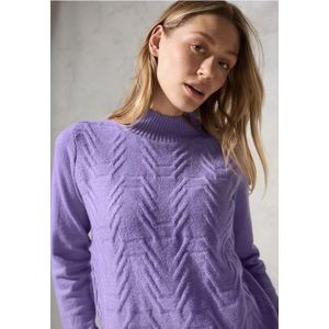 Cecil - Jaquard - Gebreide Trui - Paars - Katoenmix met Stretch