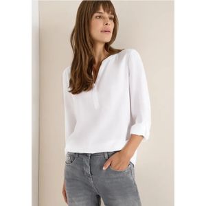 Cecil Dames Blouse in effen kleur in Wit, Gr: 3XL