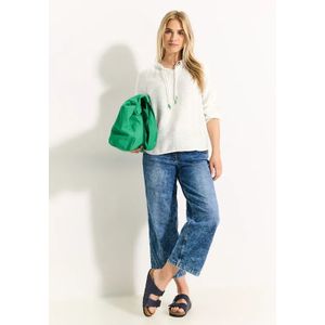 Cecil Dames Jacquard tuniekblouse in Wit, Gr: M