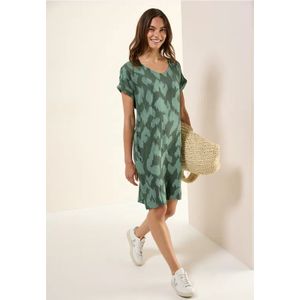 Cecil Dames Gedessineerde overhemdjurk in Groen, Gr: M