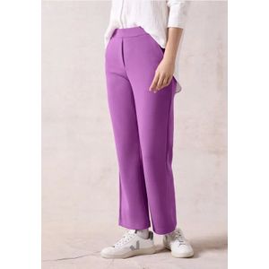 Cecil - Damespantalon - Paars - Los Model - Hoge Taille - Wijde Pijpen
