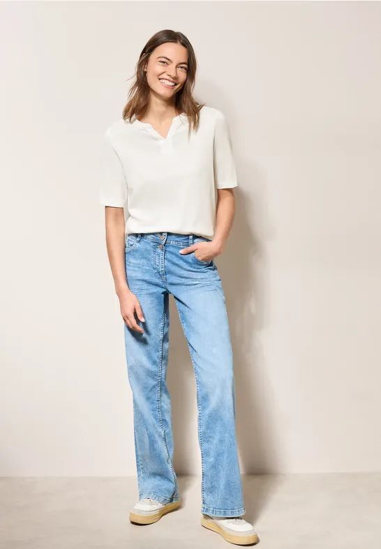 Cecil Dames Shirt in Wit, Gr: L