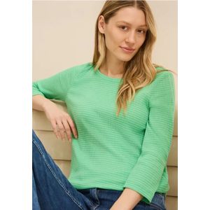 Cecil Dames Gestreept shirt in Groen, Gr: XL