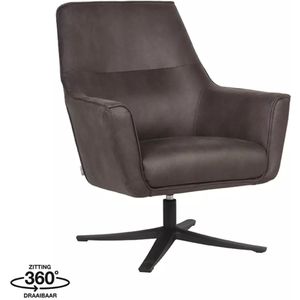 LABEL51 Fauteuil Tod - Antraciet - Microfiber