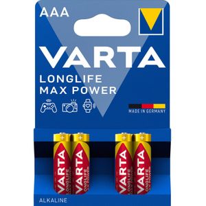 Batterij AAA 4x Varta Alkaline Max Power