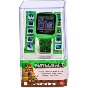 Accutime Minecraft Smartwatch Kinderen - Selfie Camera, Foto & Video - Groen
