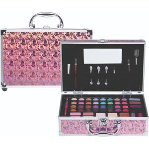 Casuelle make up koffer roze holo