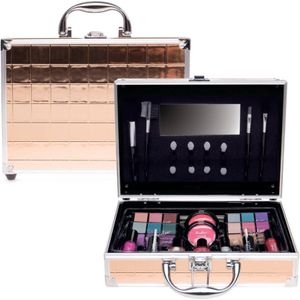 Casuelle make up koffer champagne vierkant