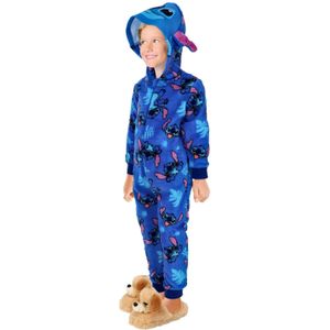 Onesie lilo & stitch blauw maat 110-116