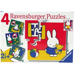 Ravensburger nijntje. vier puzzels -6+9+12+16 stukjes - kinderpuzzel