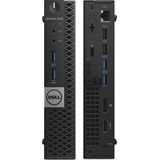DELL OptiPlex 3040 Intel® Core™ i5 i5-6500T 4 GB DDR3L-SDRAM 128 GB SSD Windows 7 Professional Mini PC Zwart