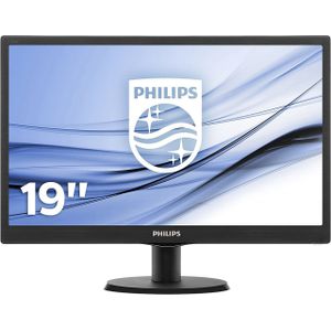 Philips V-line 193V5LSB2 19 inch, 1366x768, 2, 16:9, 85 DPI, LCD, 75Hz, 5ms, kijkhoek 90, VGA