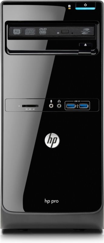 HP Pro 3500 MT Intel® Core™ i3 i3-3240 4 GB DDR3-SDRAM 500 GB HDD Windows 7 Professional Micro Tower PC Zwart