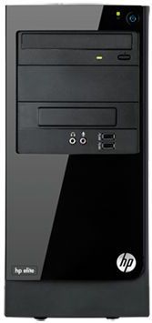 HP Elite 7500 MT Intel® Core™ i3 i3-2120 2 GB DDR3-SDRAM 500 GB Windows 7 Professional Micro Tower PC Zwart