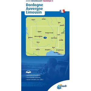 ANWB WEGENKAART FRANKRIJK 11. DORDOGNE/AUVERGNE/LIMOUSIN