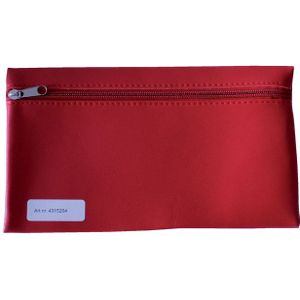 SCHOOLETUI 15X26CM MET RITS SKAI HELDER -ETUIS 4915264 ROOD