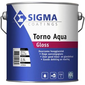Sigma - Torno Aqua Gloss - 2,5 Liter - Aflakken - Waterbasis