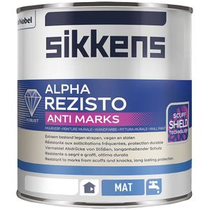 Sikkens Alpha Rezisto Mat – Anti Marks 1 liter Donkere kleur - Muurverf