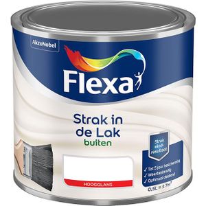 Flexa Strak in de Lak Buitenlak Hoogglans 500 ml Donkere kleur - Aflakken