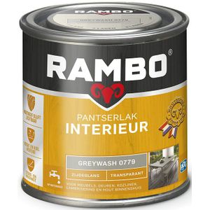Rambo Pantserlak Interieur Transparant Zijdeglans - Greywash 250 ml - Beitsen