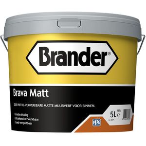 Brander Brava Matt - Lichte Kleuren 5 liter Kleur - Muurverf