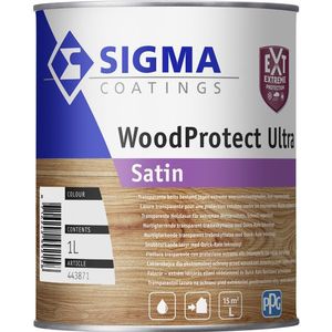Sigma - Woodprotect Ultra Satin - Beits - Transparant - Inhoud: 1 Liter