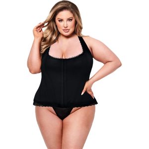 Baci - Bustier met haakjessluiting voor en vetersluiting achter - Plus Size