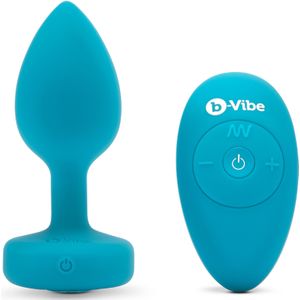 b-Vibe Vibrerende anaalplug met siersteen en afstandsbediening S-M