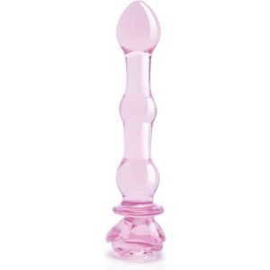 Glaze Glass - Glazen dildo met rozenknop