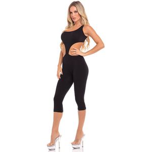 Asymmetrische croptop catsuit