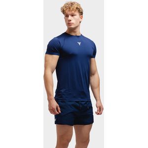 Breaking Limits - Pro Edition - T-Shirt - Navy Blue - Muscle Fit Mouwen