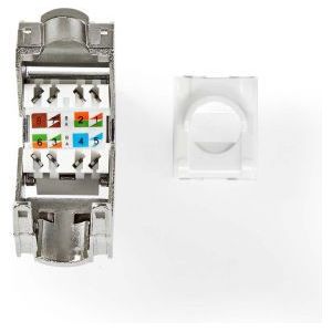 Nedis Keystone - CAT7 - RJ45 Female - S/FTP - Metaal - Doos