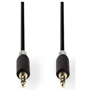 Stereo audiokabel | 3,5 mm male - 3,5 mm male | 10 m | Antraciet