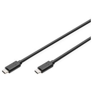 ASSMANN Electronic 1m SB C USB C Mannelijk Mannelijk Zwart USB-kabel