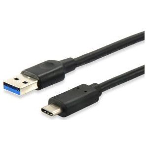 Equip 12834107 1m USB A USB C Zwart USB-kabel