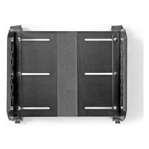 Ergonomic Desktop Stand | Adjustable Width | 4 Caster Wheels | Black