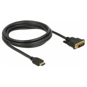 DeLOCK 85654 video kabel adapter 2 m HDMI Type A (Standard) DVI Zwart