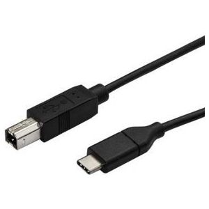 StarTech.com USB2CB3M 3m USB C USB B Zwart USB-kabel