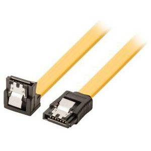 Valueline SATA-kabel 6Gbps 1,0m geel haaks met latch