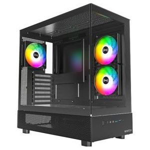 Montech - XR - PC-behuizing - Zwart - Staal - Glazen Zijpaneel