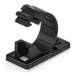 StarTech.com 100 Zelfklevende Kabelmanagement Clips, 12mm, Zwart, Netwerk/Ethernet/Bureau/Computer K