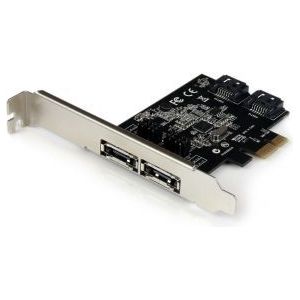 StarTech.com 2-poort PCI Express SATA 6 Gbit/s eSATA Controller Kaart 2x PCI-E SATA III Kaart 2 Inte