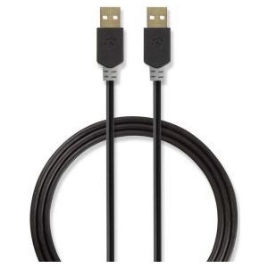 Kabel USB 2.0 | A male - A male | 2,0 m | Antraciet [CCBW60000AT20]