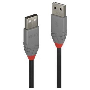Lindy 36692 USB-kabel 1 m USB A Mannelijk Zwart, Grijs