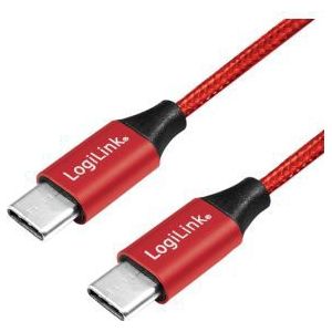 LogiLink CU0156 USB-kabel 1 m 2.0 USB B USB C Rood