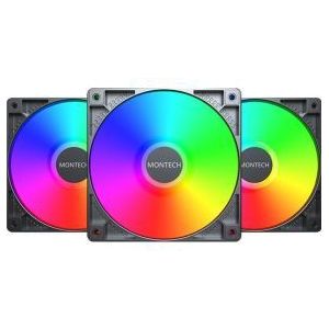 Montech GF120 PWM ARGB 3-Pack 120mm Zwart