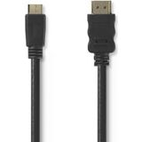 High Speed HDMI-kabel met Ethernet | HDMI-connector - HDMI-mini-connector | 3,0 m | Zwart
