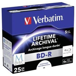 Verbatim BD-R Blu-Ray 25GB 4x 5st. Jewelcase MDISC