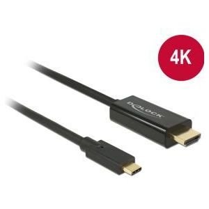 DeLOCK 85258 1m USB C HDMI Zwart video kabel adapter